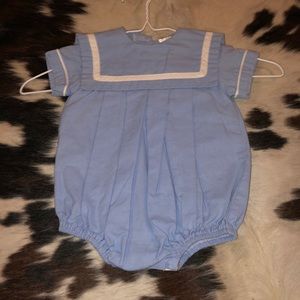 Sailor Baby Blue Romper